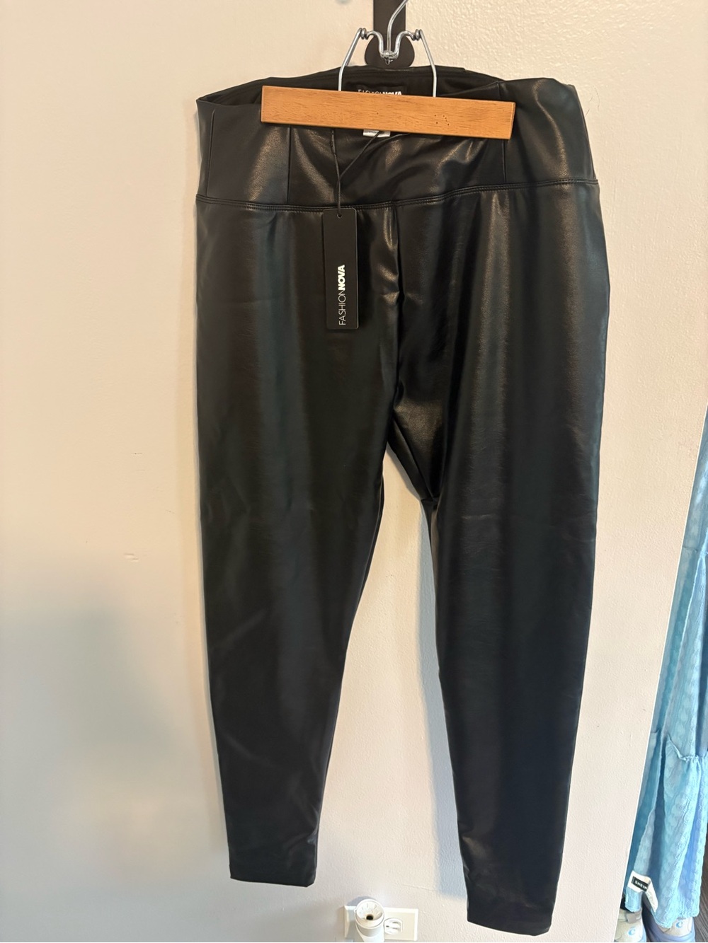 Fashion Nova Black Faux Leather Leggings